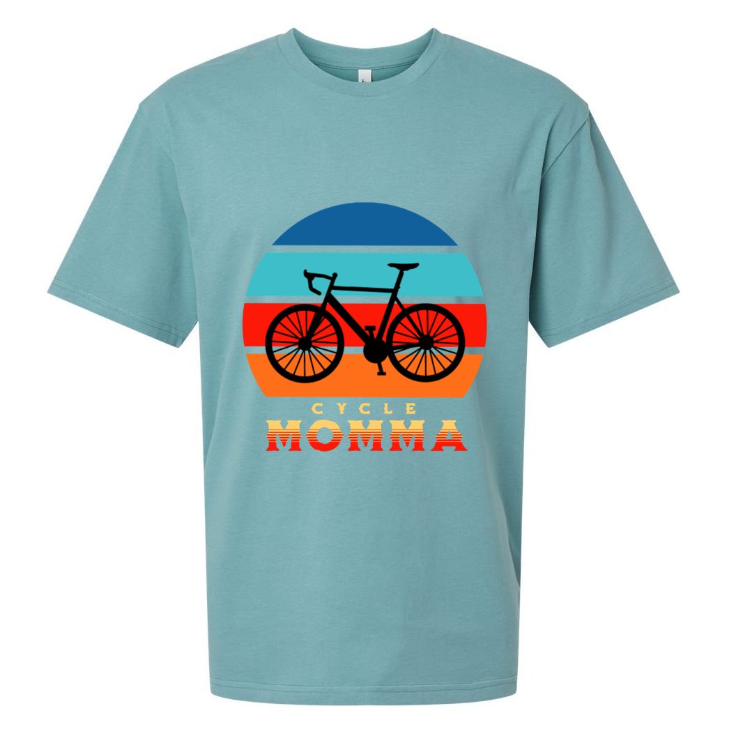 Cycle Momma Mom Mountain Bike Cyclist Cycling Coach Bicycle Cute Gift Sueded Cloud Jersey T-Shirt