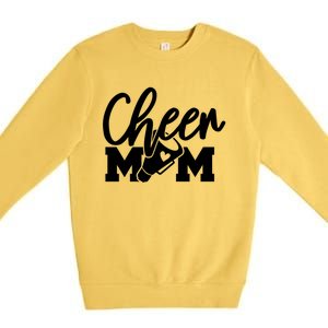 Cheer Mom Mother Cute Megaphone Funny Gift Premium Crewneck Sweatshirt