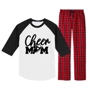 Cheer Mom Mother Cute Megaphone Funny Gift Raglan Sleeve Pajama Set