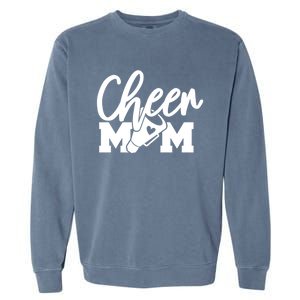 Cheer Mom Mother Cute Megaphone Funny Gift Garment-Dyed Sweatshirt