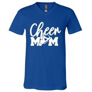 Cheer Mom Mother Cute Megaphone Funny Gift V-Neck T-Shirt