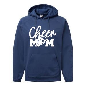 Cheer Mom Mother Cute Megaphone Funny Gift Performance Fleece Hoodie