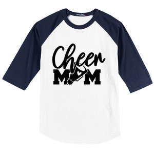 Cheer Mom Mother Cute Megaphone Funny Gift Baseball Sleeve Shirt