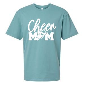 Cheer Mom Mother Cute Megaphone Funny Gift Sueded Cloud Jersey T-Shirt