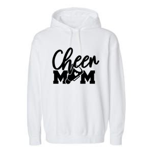 Cheer Mom Mother Cute Megaphone Funny Gift Garment-Dyed Fleece Hoodie