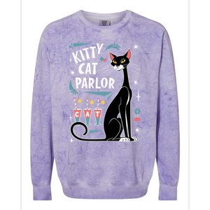 Cool Midcentury Modern Retro Kitty Cat Parlor Design Gift Colorblast Crewneck Sweatshirt