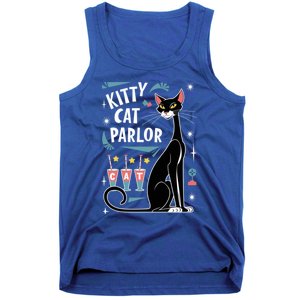 Cool Midcentury Modern Retro Kitty Cat Parlor Design Gift Tank Top