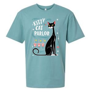 Cool Midcentury Modern Retro Kitty Cat Parlor Design Gift Sueded Cloud Jersey T-Shirt