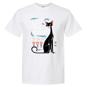 Cool Midcentury Modern Retro Kitty Cat Parlor Design Gift Garment-Dyed Heavyweight T-Shirt