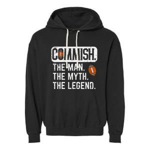 Commish Man Myth Legend Fantasy Football Commissioner Garment-Dyed Fleece Hoodie