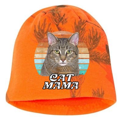 Cat Mama Mom Mothers Day Tabby Retro Kati - Camo Knit Beanie