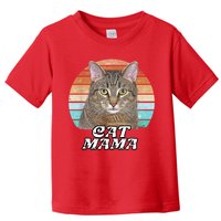 Cat Mama Mom Mothers Day Tabby Retro Toddler T-Shirt
