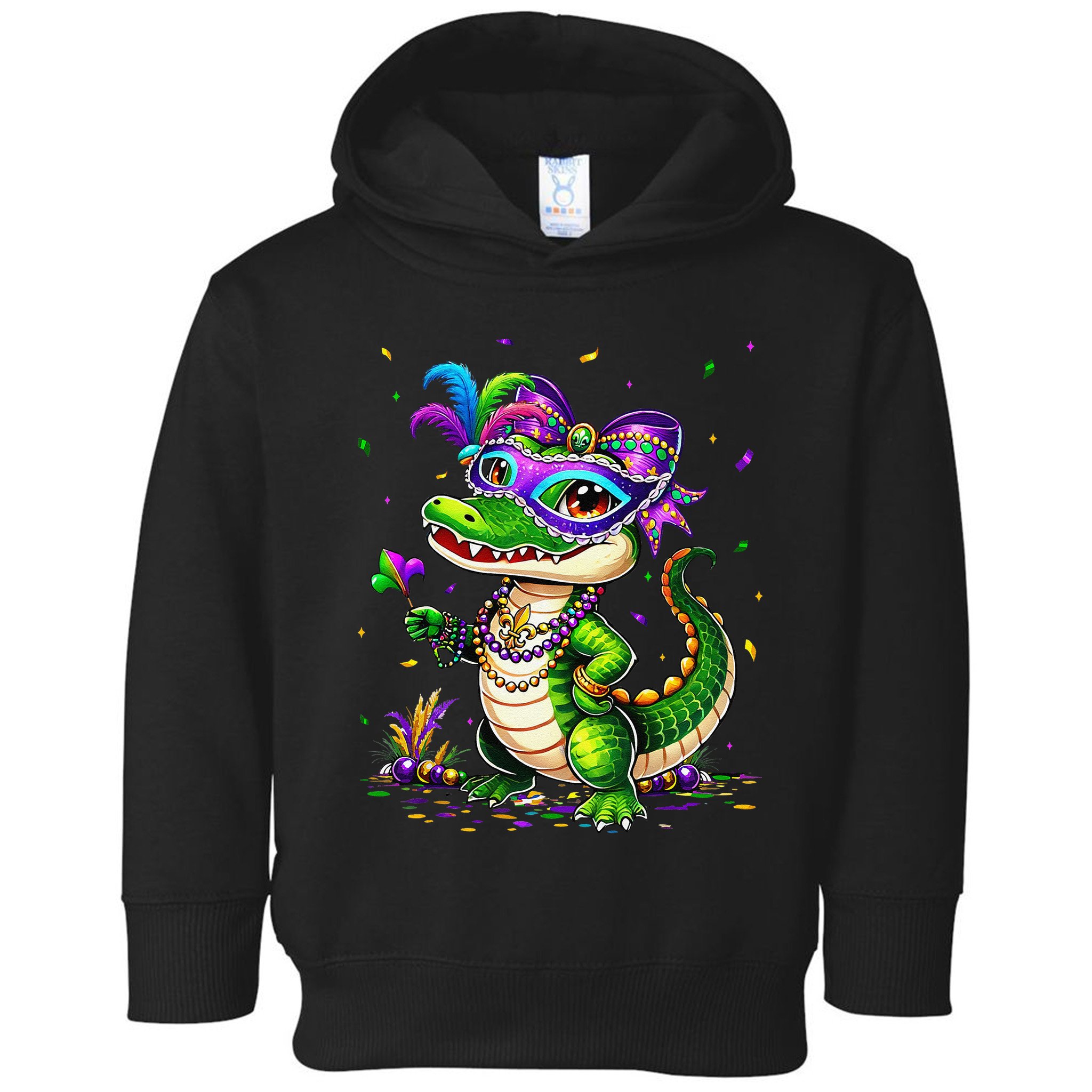 Cute Mardigator Mardi Gras Alligator Costume Gift Toddler Hoodie