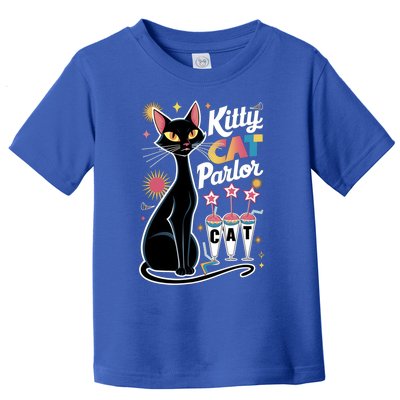 Cool Midcentury Modern Retro Kitty Cat Parlor Funny Gift Toddler T-Shirt