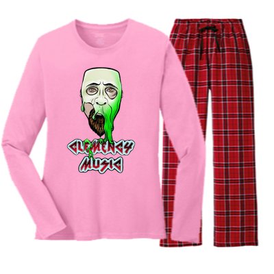 Clemency Music Melt Women's Long Sleeve Flannel Pajama Set 