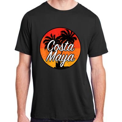 Costa Maya Mexico Vacation Cruise Vintage Sunset Souvenir Adult ChromaSoft Performance T-Shirt