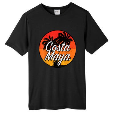 Costa Maya Mexico Vacation Cruise Vintage Sunset Souvenir Tall Fusion ChromaSoft Performance T-Shirt