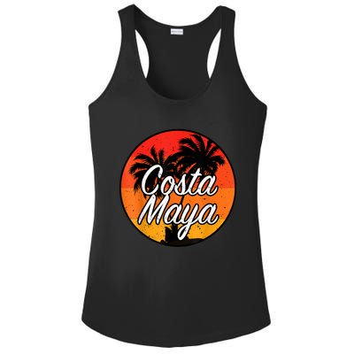 Costa Maya Mexico Vacation Cruise Vintage Sunset Souvenir Ladies PosiCharge Competitor Racerback Tank