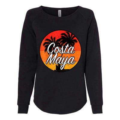 Costa Maya Mexico Vacation Cruise Vintage Sunset Souvenir Womens California Wash Sweatshirt