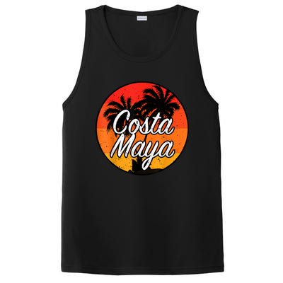 Costa Maya Mexico Vacation Cruise Vintage Sunset Souvenir PosiCharge Competitor Tank