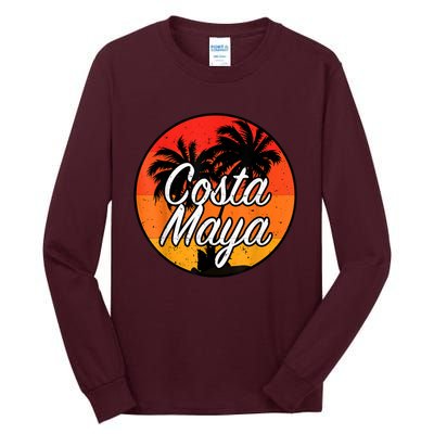 Costa Maya Mexico Vacation Cruise Vintage Sunset Souvenir Tall Long Sleeve T-Shirt