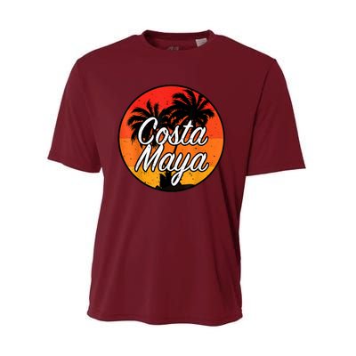 Costa Maya Mexico Vacation Cruise Vintage Sunset Souvenir Performance Sprint T-Shirt