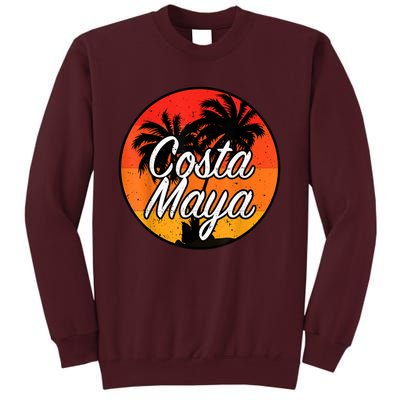 Costa Maya Mexico Vacation Cruise Vintage Sunset Souvenir Tall Sweatshirt