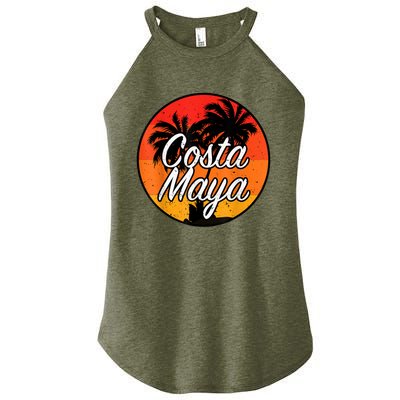 Costa Maya Mexico Vacation Cruise Vintage Sunset Souvenir Women's Perfect Tri Rocker Tank