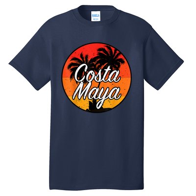 Costa Maya Mexico Vacation Cruise Vintage Sunset Souvenir Tall T-Shirt