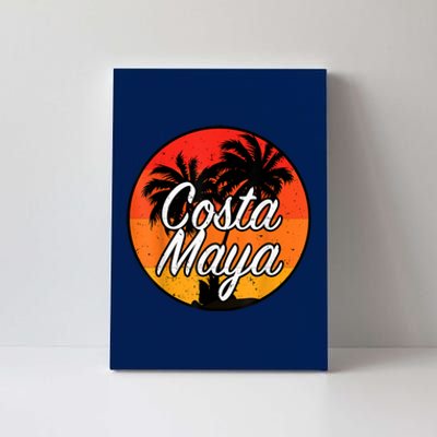 Costa Maya Mexico Vacation Cruise Vintage Sunset Souvenir Canvas