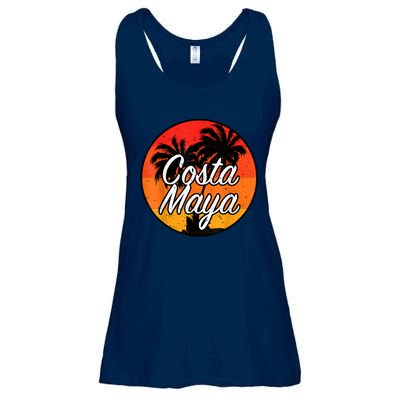 Costa Maya Mexico Vacation Cruise Vintage Sunset Souvenir Ladies Essential Flowy Tank