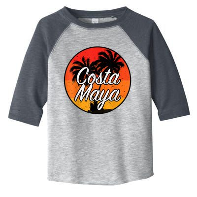 Costa Maya Mexico Vacation Cruise Vintage Sunset Souvenir Toddler Fine Jersey T-Shirt