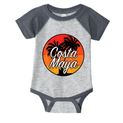 Costa Maya Mexico Vacation Cruise Vintage Sunset Souvenir Infant Baby Jersey Bodysuit