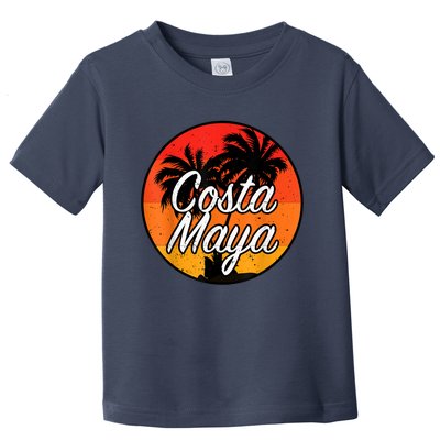 Costa Maya Mexico Vacation Cruise Vintage Sunset Souvenir Toddler T-Shirt