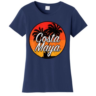 Costa Maya Mexico Vacation Cruise Vintage Sunset Souvenir Women's T-Shirt