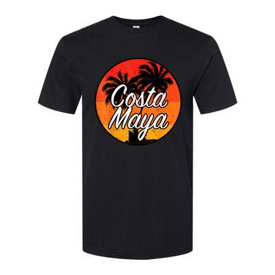 Costa Maya Mexico Vacation Cruise Vintage Sunset Souvenir Softstyle CVC T-Shirt