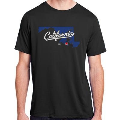 California Maryland Md Map Adult ChromaSoft Performance T-Shirt