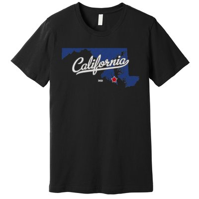 California Maryland Md Map Premium T-Shirt