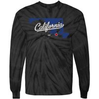 California Maryland Md Map Tie-Dye Long Sleeve Shirt