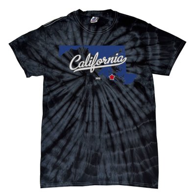 California Maryland Md Map Tie-Dye T-Shirt