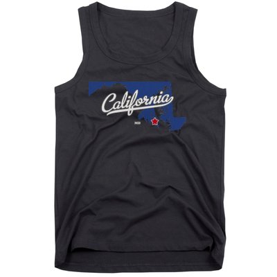 California Maryland Md Map Tank Top