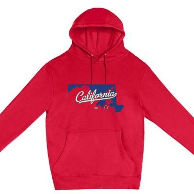 California Maryland Md Map Premium Pullover Hoodie