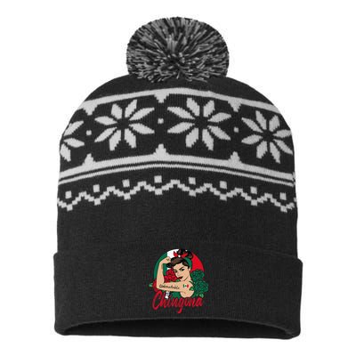 Chingona Mexico Mexican Mujer Mexicana Flag USA-Made Snowflake Beanie