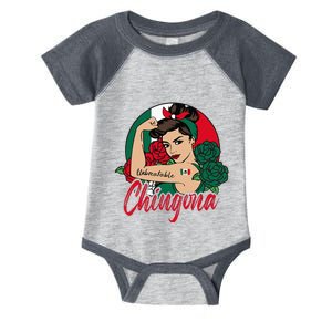 Chingona Mexico Mexican Mujer Mexicana Flag Infant Baby Jersey Bodysuit