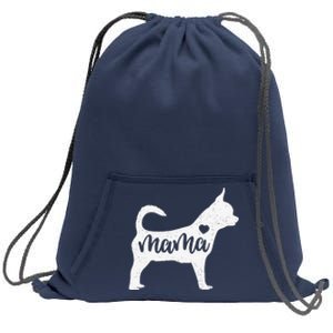 Chihuahua Mama Mom Dog Cute Mothers Day Gift Sweatshirt Cinch Pack Bag