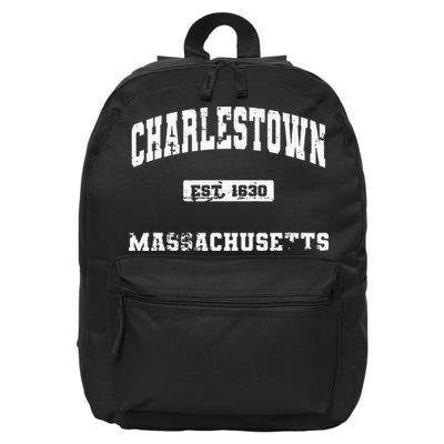 Charlestown Massachusetts MA State Vintage Athletic Style 16 in Basic Backpack