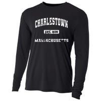 Charlestown Massachusetts MA State Vintage Athletic Style Cooling Performance Long Sleeve Crew