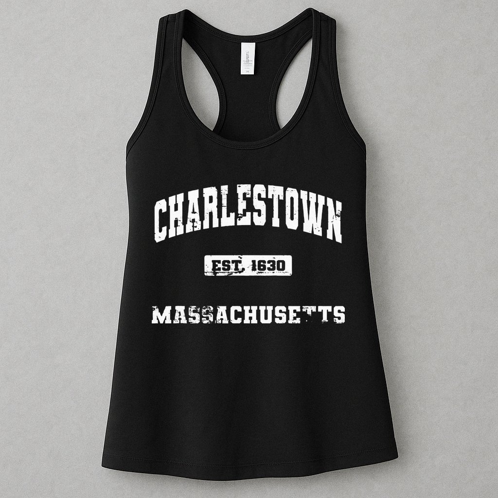 Charlestown Massachusetts MA State Vintage Athletic Style Womens Tank Top