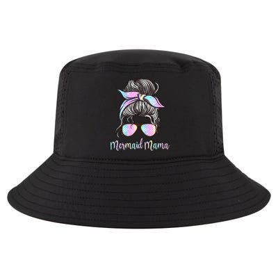 Cute Mermaid Mama Messy Hair Bun Glasses Mother's Day Cool Comfort Performance Bucket Hat