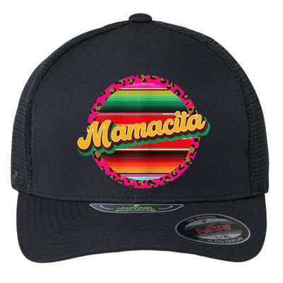 Cool Mamacita Mexican Mom Leopard Serape Cinco De Mayo Funny Gift Flexfit Unipanel Trucker Cap